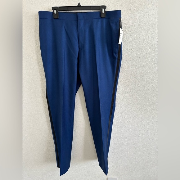 Ryan Seacrest Slim-Fit Stretch Cobalt Blue Tuxedo Set Size 44S, Pants 36Wx30L - Picture 15 of 16
